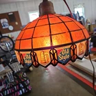 NICE! Vintage 10" Heileman's Old Style Beer Hanging Tiffany Style Lighted Sign