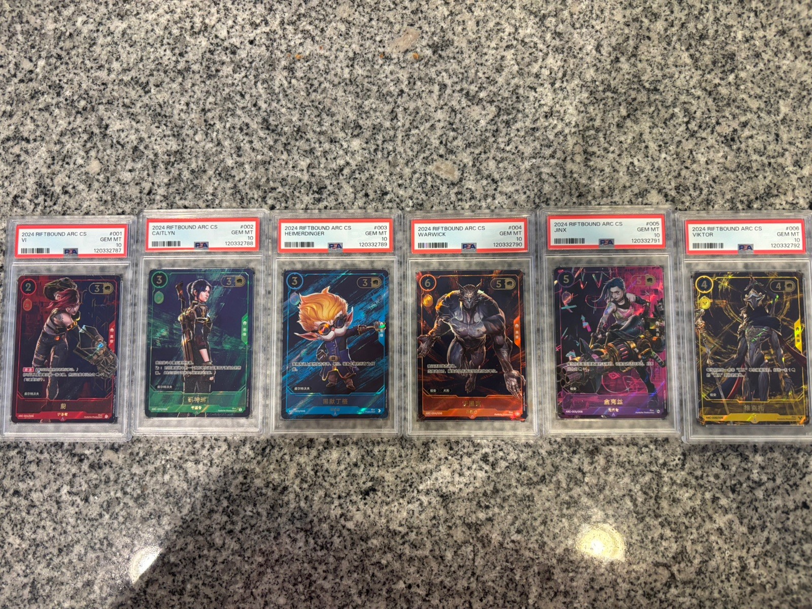 PSA 10 SEQUENTIAL SET Arcane Promo Riftbound League Of Legends Jinx Caitlyn Etc