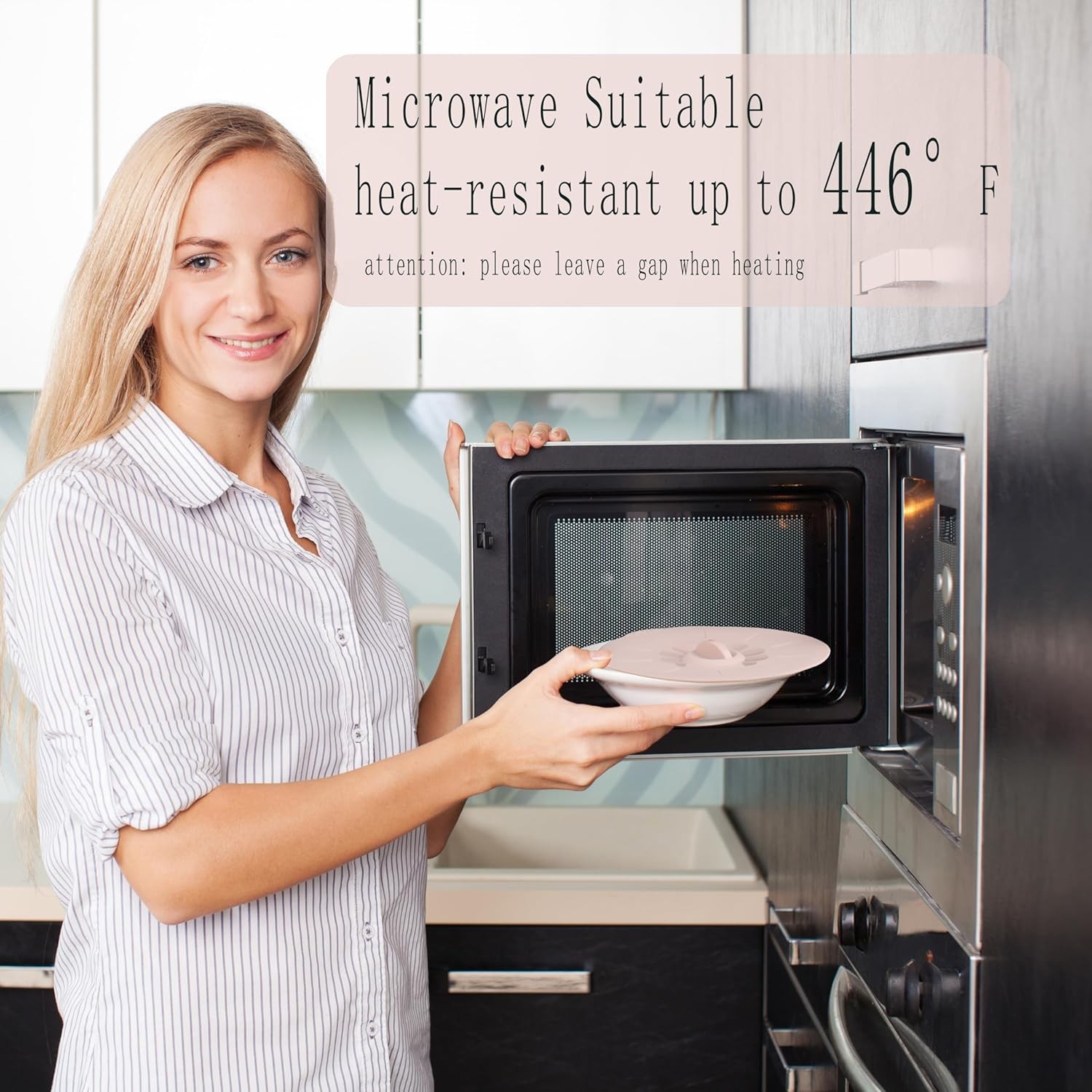 4"-12" Silicone Lids for Cups Bowls Plates Pans, Microwave S-5.9", Pink 