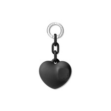 Charm Keychain - Chain Puffy Heart - Black