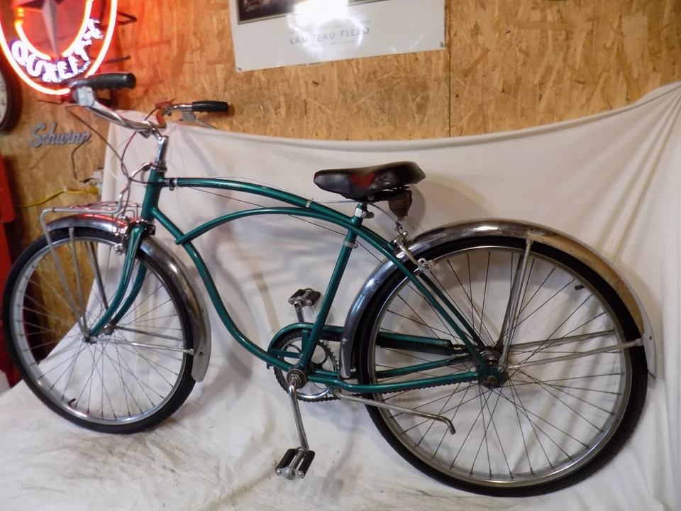 1954 SCHWINN CORVETTE MENS 3-SPEED BICYCLE VINTAGE CHEVY TYPHOON JAGUAR PANTHER - Image 4 of 4