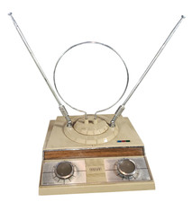 Vintage Rca Mid Century Atomic Space Age Selectacolor Tv Rabbit Ears Antenna