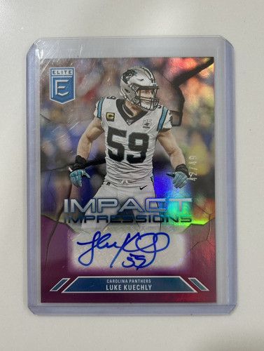 2023 Panini Donruss Elite Luke Kuechly Autograph Purple /49 NFL - Picture 1 of 2