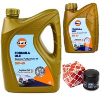 MotoröL Set Gulf Formula ULE 5W-40 7 Liter + ÖLfilter FüR Subaru Outback Tribeca
