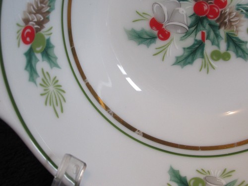 Noritake China Holly 2228 Lugged Cereal Bowl 6" Japan Christmas Holiday - Picture 2 of 4