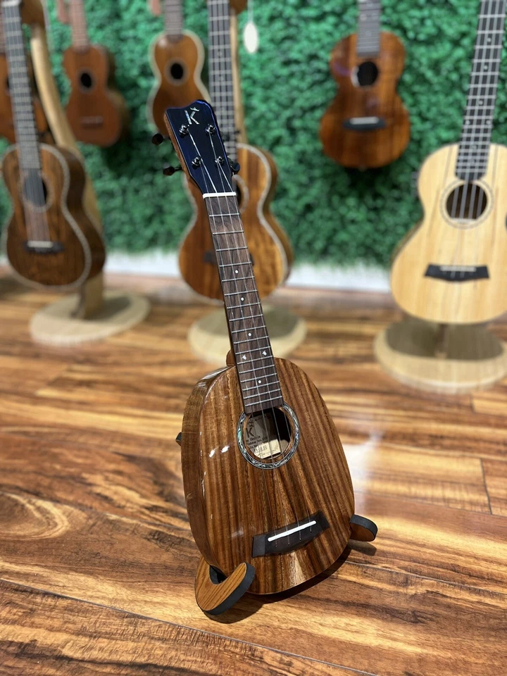 Kamehameha Ukulele KS-56 EQ Soprano Pineapple All Solid Acacia Koa Gloss Hawaii - Image 2 of 4