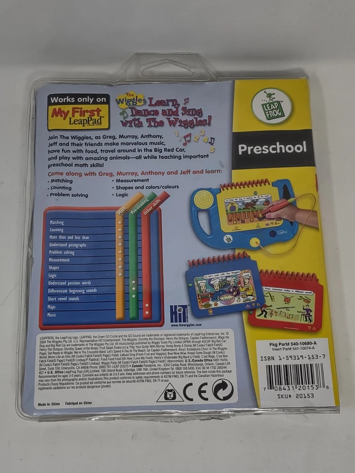 LeapPad The Wiggles Learn Dance And Sing My First Preschool Math Leap Frog - Image 2 of 4