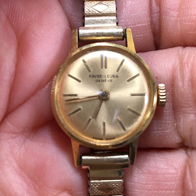 今だけ20%OFF  FAVRE LEUBA  GENEVE  レディース時計 Vintage Favre-Leuba Geneve Women Gold Tone Expansion Mechanical
