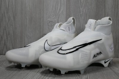 Nike Mens Alpha Menace Elite 3 Mid Football Cleats CT6648-109 White Size 7.5 Nike Alpha Menace Elite 3 Football Cleats  main image 4