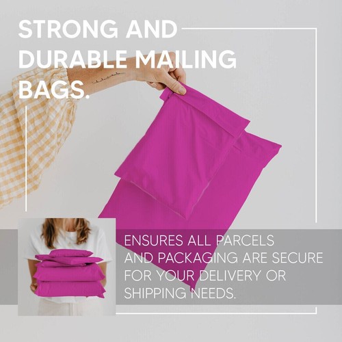 100 bolsas de correo rosa tallas mixtas bolsas de franqueo para sobres de ropa - Imagen 4 de 8