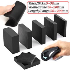 Black SOLID RUBBER SHEETING Rubber Sheets Pad Mat Thick 5mm 10mm 15 20 30 50mm