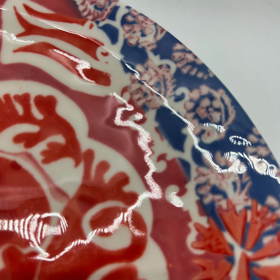 Plato Anthropologie ADELE TULIPÁN ROSA 10,75" Cena Floral Flor Pintado a Mano Foto 2 de 4