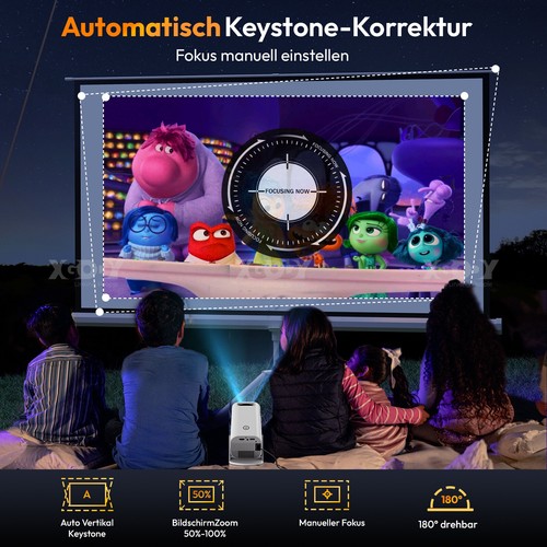 Mini Projektor Tragbarer LCD 1080P HD Mobiler Beamer 12000 Lumen mit Ständer DE - Bild 22 von 29