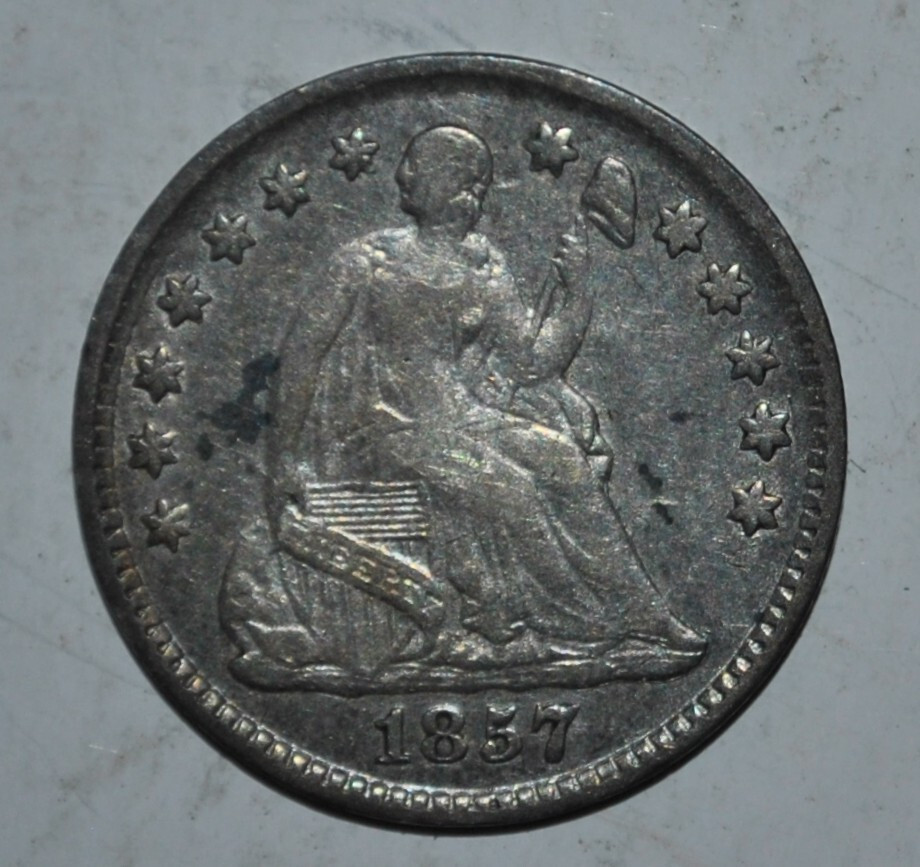 1857 Seated Liberty Half Dime {{{T508 | eBay