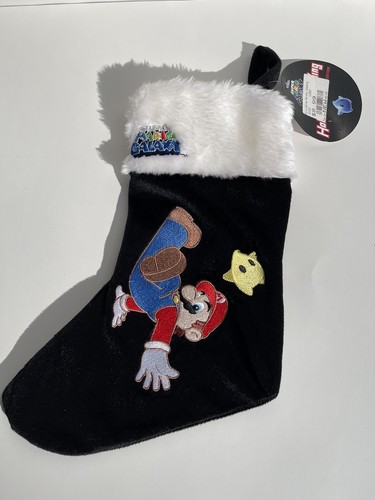 2007 Super Mario Galaxy Nintendo Wii Black Holiday Stocking Gamestop ...