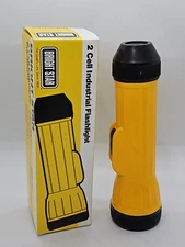 VTG NEW OLD STOCK! BRIGHT STAR 2 CELL INDUSTRIAL FLASHLIGHT 2618 SAFETY YELLOW