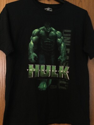 The Incredible Hulk - 2008 Black Shirt - Marvel - L- Steve & Barry | eBay