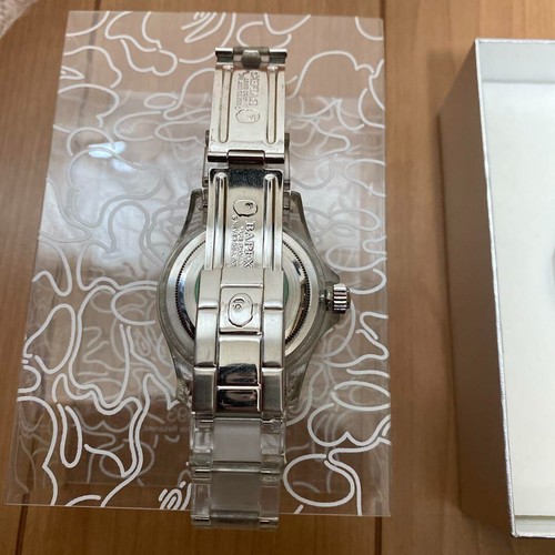 A BATHING APE 2009 Clear color BAPEX Men's Wristwatch Quartz Analog Black Dial - Picture 3 of 6