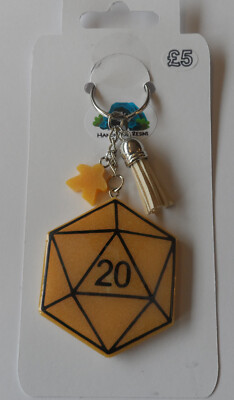 Handgefertigter Schlüsselanhänger Harz D20 Taschenanhänger