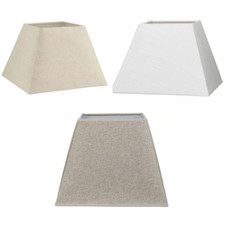 Square Pyramid Lampshade Cotton Linen Textured Fabric Table &Ceiling Lampshade