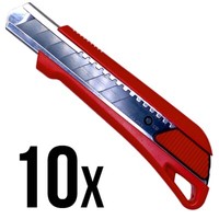 10X WüRth Cuttermesser 18Mm Mit 30 Klingen Extrem Scharf Teppichmesser 071566210