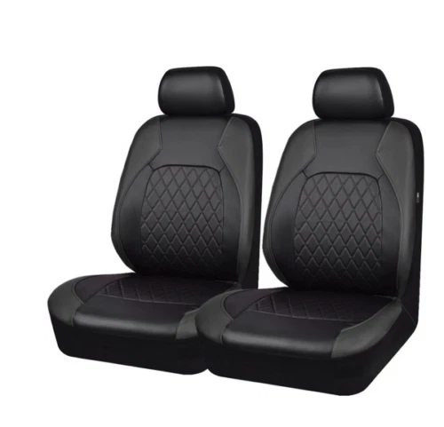 Juego de cojines interiores completos delanteros traseros de cuero para asiento de auto de 5 asientos negros 9 piezas Foto 2 de 4