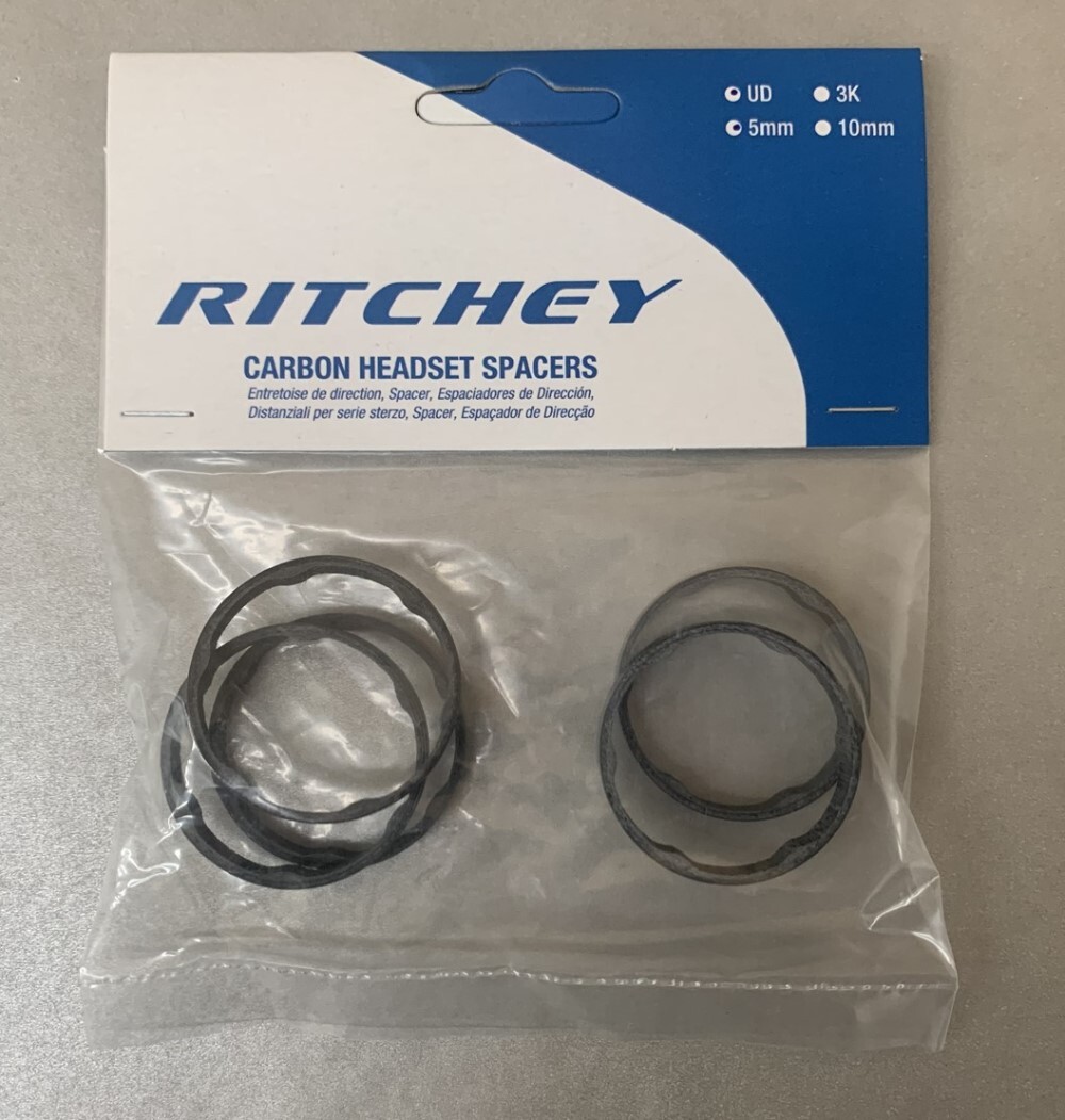 Ritchey PRD19433 Matte Carbon Headset Spacers 5mm 1/8