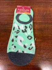 Juncture 2 Pairs Non-Slip Shoe Liners with Silicone Grippers Green Cheetah