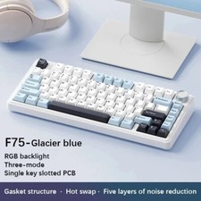 AULA F75 Mechanical Keyboard Wired/2.4G Wireless/Bluetooth RGB PBT 75% Layout