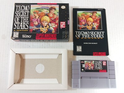 Tecmo Secret of the Stars Super Nintendo SNES Complete CIB Tested Authentic Save