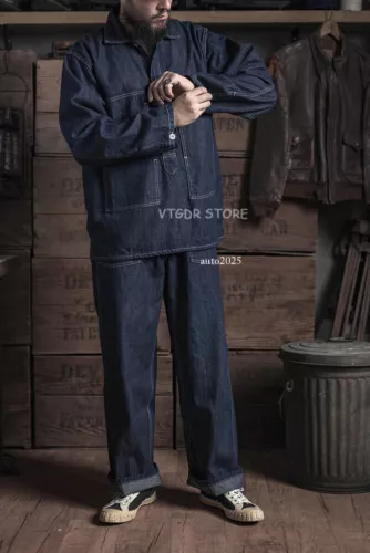 Bronson 1930s Dungarees Civilian Conservation Corps Work Pants 10oz Denim Jeans - Picture 6 of 36