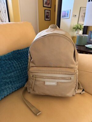 Longchamp Beige Backpack Le Pliage Original M Backpack Pebble - Recycled canvas  main image 3