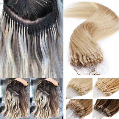 Haarverlängerung Micro Ring Loop 100% Remy Echthaar Extensions 1g Strähne Tip DE