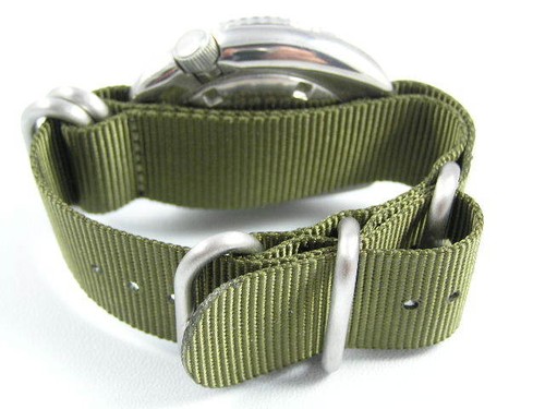 GREEN SUPERB BALLISTIC NATO® WATCH STRAP FOR HAMILTON WATCHES 18, 20, 22 & 24mm - Picture 3 of 12