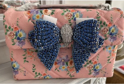 Bolso Kurt Geiger mediano floral con lazo de cristal Kensington. SIN OFERTAS ÚLTIMA