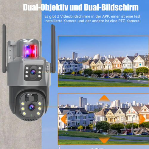4G LTE Cellular Security Camera Dual Lens Solar Wireless Camera Add 32GB Card - Picture 5 of 16