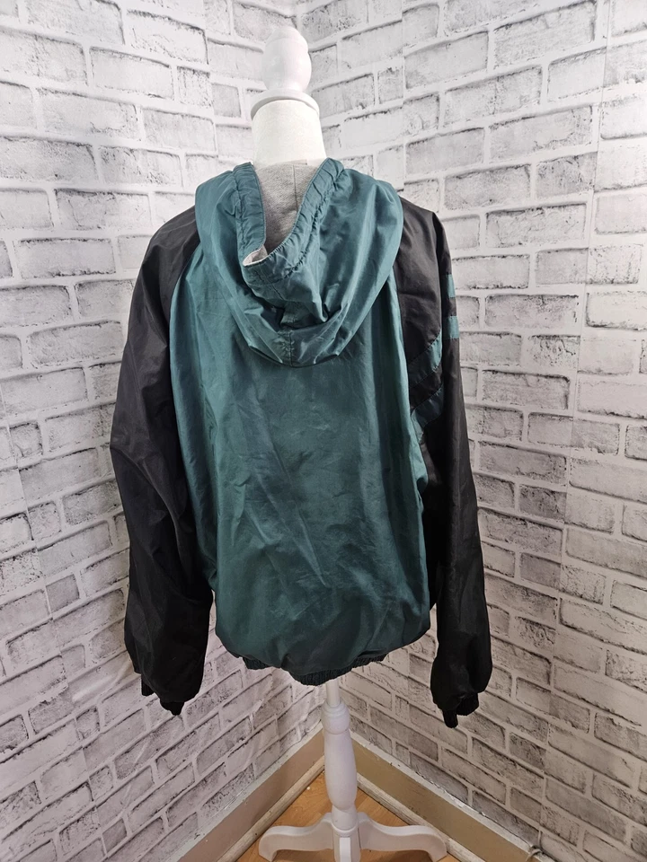 Chaqueta de Jerzees Talla Juvenil Grande Verde Oscuro, Cremallera, Con Capucha Foto 3 de 4
