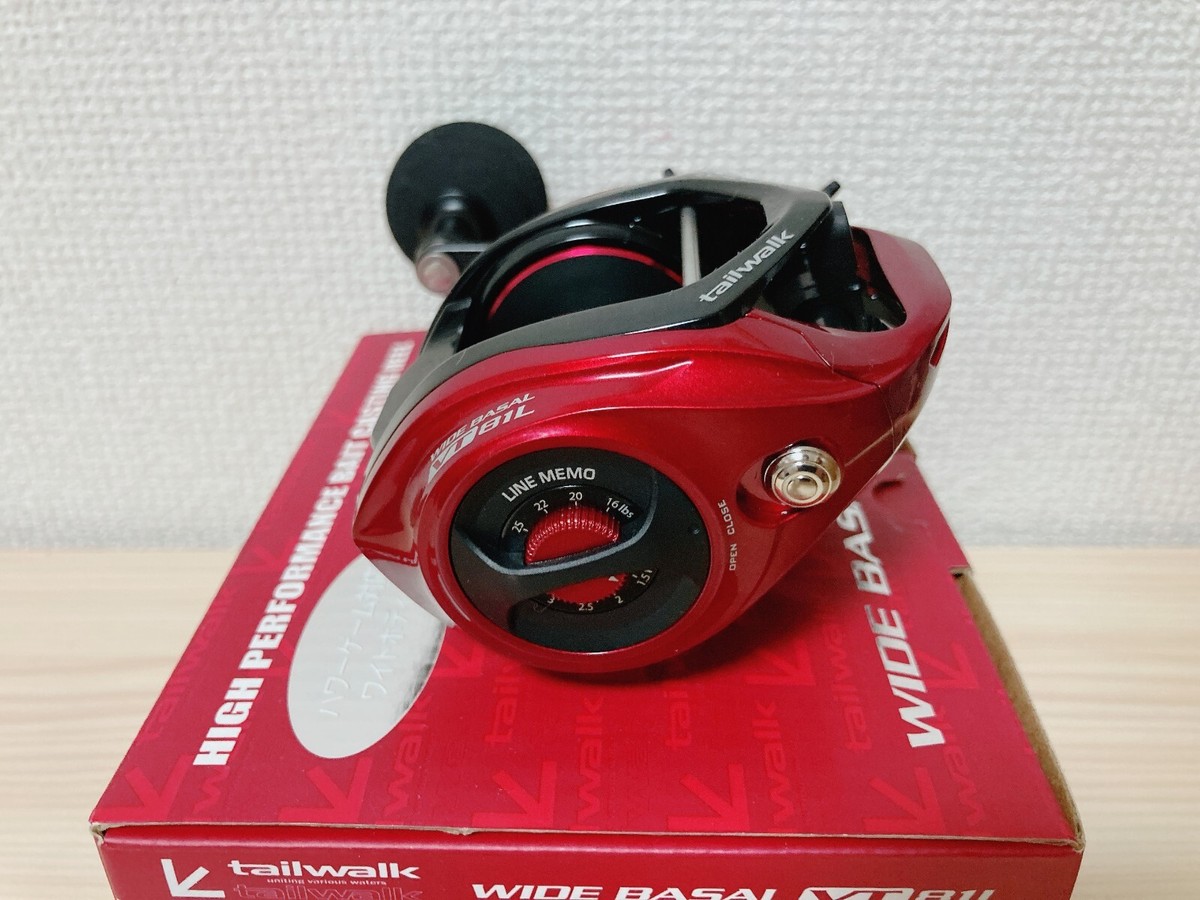 Tailwalk Baitcasting Reel WIDE BASAL VT81L Left Gear Ratio
