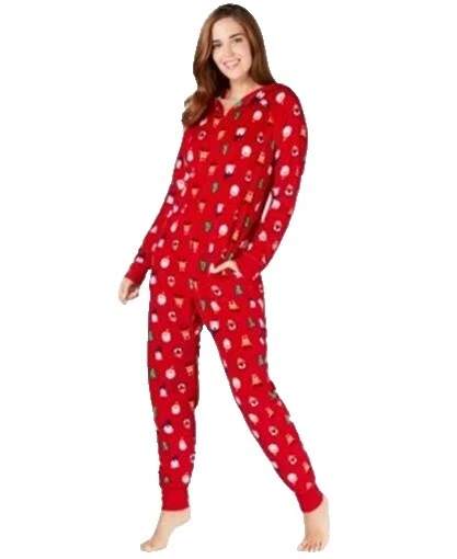Pijamas y batas Sólido de Algodón de Navidad para De mujer