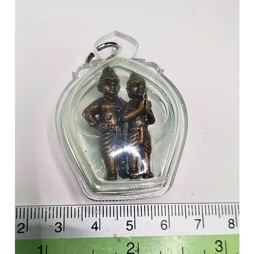 Thai Amulet Kuman Thong Twins Rug-yom Talisman Pendent Win Lottery Lucky Voodoo - Picture 6 of 6