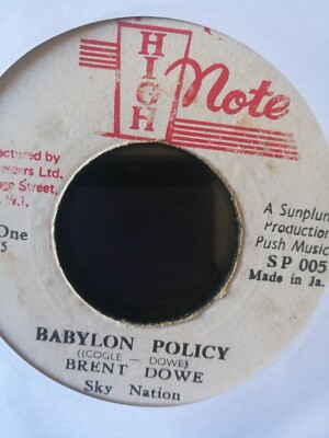 7'' BRENT DOWN / BABYLON POLICY / HIGH NOTE / REGGAE ROOTS