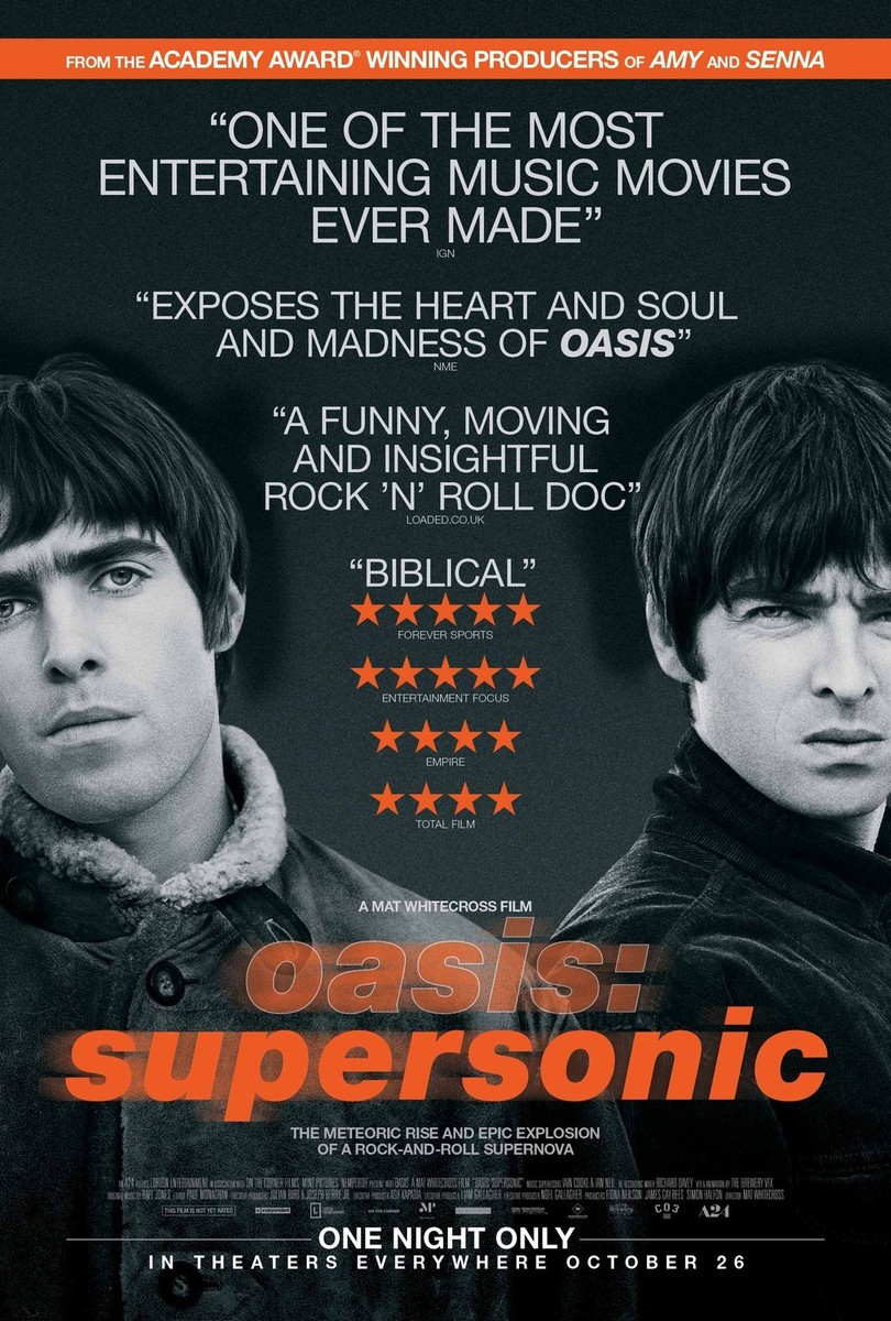 OASIS SUPERSONIC MOVIE POSTER LIAM NOEL CALLAGHER GEM ARCHER ANDY