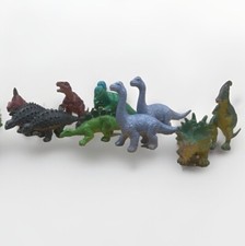 Lot Of 12 - Dinosaur Action Figure Mix Lot Brachiosaurus, Trex, Ankylosaurus