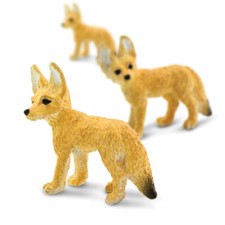 SAFARI LTD FENNEC FOXES SET OF 26 GOOD LUCK MINIS! #100313! TINY 1" LONG! NEW!