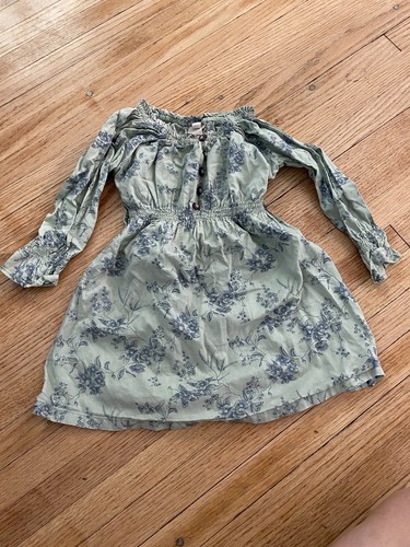 Eternal Creation Girl Dress 12-18mo Long Sleeved Adorable Dress Green And Blue