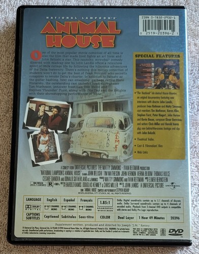 "National Lampoon's Animal House" Collector's Edition Widescreen, Pre Owned DVD - Picture 3 of 3