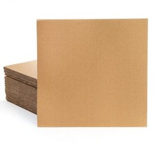 50 Pack Corrugated Cardboard Sheets 12x12 Inch 2mm Thick Filler Pads Brown
