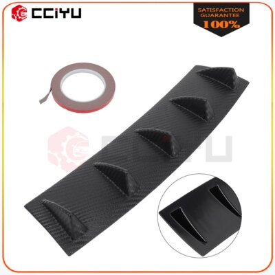 23''x6'' Carbon Fiber Look Rear Lower Bumper Lip Diffuser Shark Fin Spoiler Lip