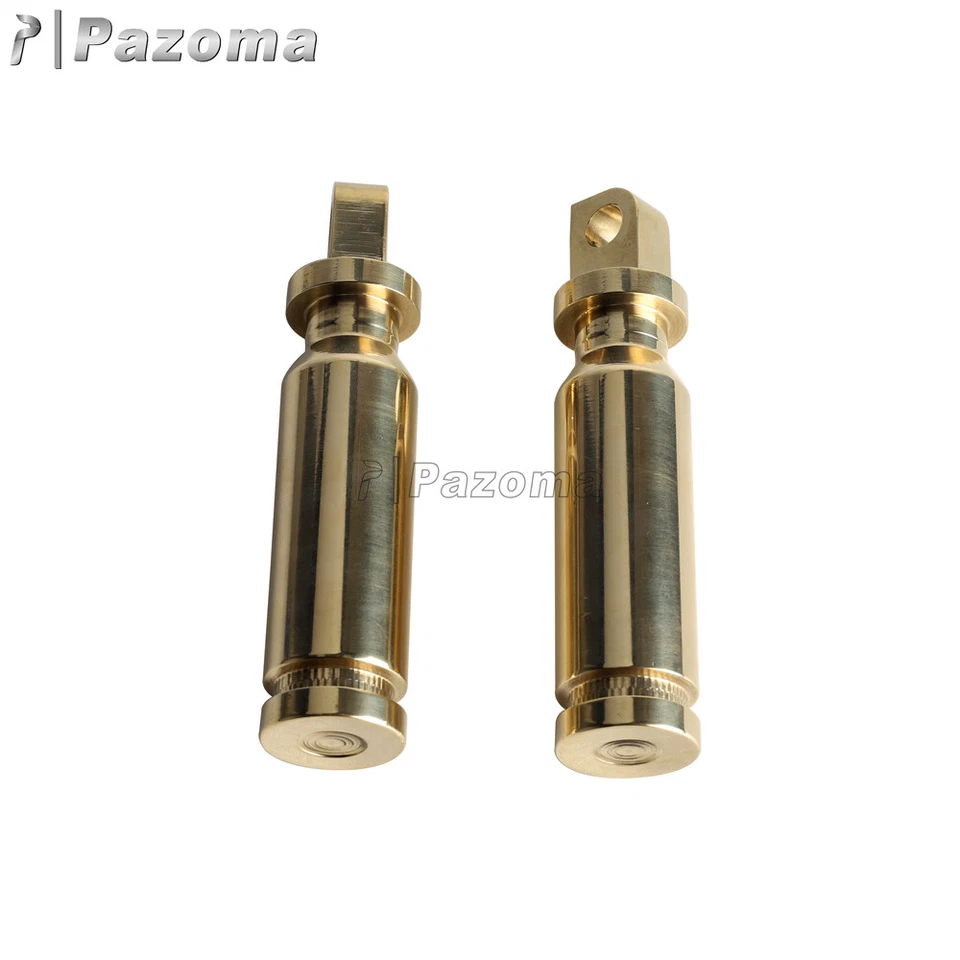 Motorcycle Brass Foot Pegs Footres Fits Harley Heritage Springer Wide Glide - Image 3 of 4