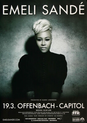 Emeli Sande - Versions Of , Frankfurt 2013 | Konzertplakat | Poster